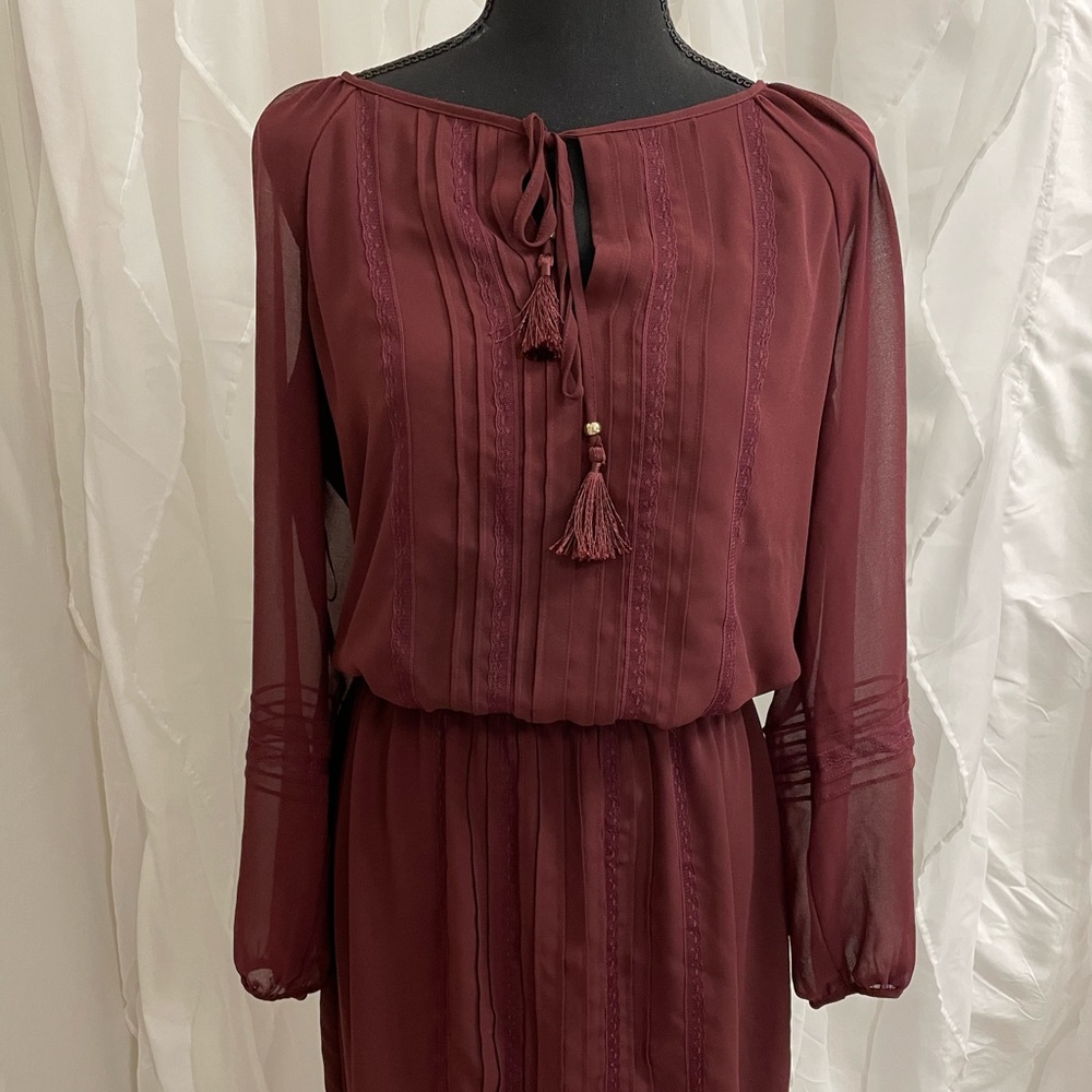 White House Black Market Chiffon Boho Dress